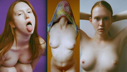 La modelo pelirroja rusa Arina Bik completamente desnuda
