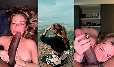 La joven incluso le da un beso negro chupando esa polla extrema.