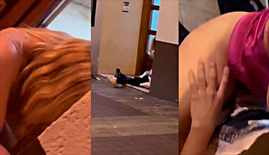 En pleno barrio pillan a parejas rusas follando