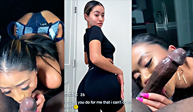 La puta asiática no tiene límites a la hora de chupar pollas con la garganta 😎