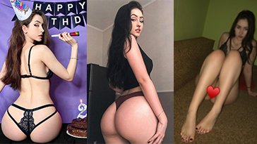 Anastasia Mut Sexy Sólofans Fotos de lencería de culo negro tang