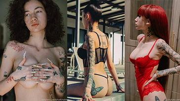 Bhad Bhabie Handbra Naked Letered Sexy Lingerie Video