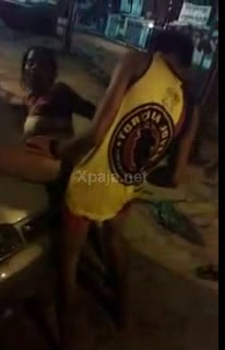 Puta borracha rápida en la calle